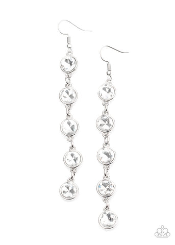 Trickle Down Twinkle Earrings__White