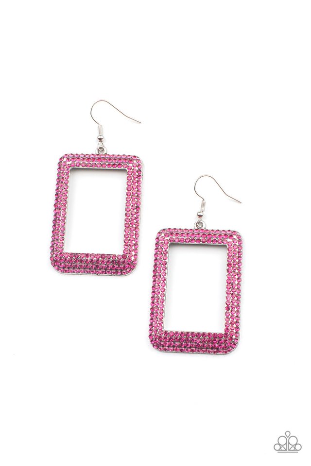 World FRAME-ous Earrings__Pink