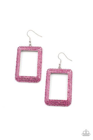 World FRAME-ous Earrings__Pink